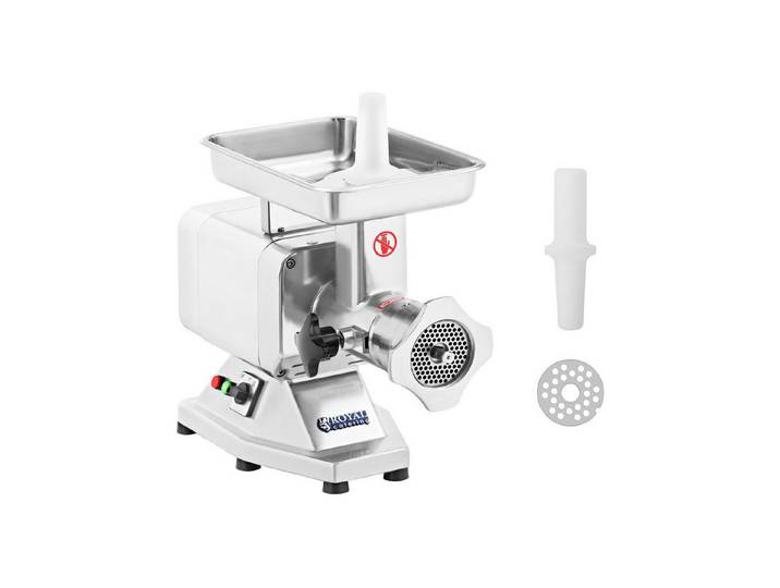 Royal Catering Fleischwolf 220 kg/h Ladenwolf Elektrischer Wolf Edelstahl 2 Messer 1100 W, 1100 W