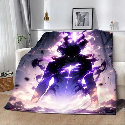 Uplift Picks Solo Leveling Flannel Throw Blanket Soft 3D Anime Sofa And Bed Cover 12 140x200 Cm