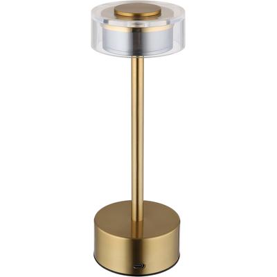 GLOBO LIGHTING LED Tischleuchte "SHIRA", gold (messingfarben matt), 1, 1 Stk., Leuchten, Akkutischleuchte, Touchdimmer, Lichttemperaturwechsel, LED Tischlampe LED Tischleuchte