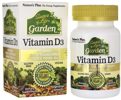 NaturesPlus Vitamin D3 Garden 60 Capsules