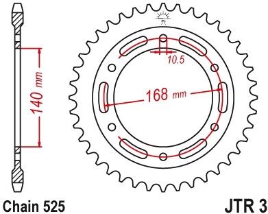 JTSPROCKETS JTR3.47 Chain Sprocket