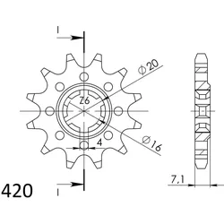 Supersprox Ritzel 420 13Z