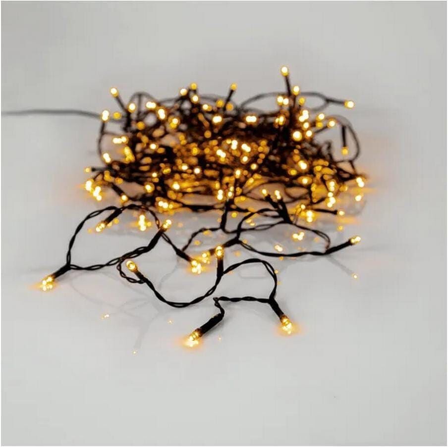 LED-Lichterkette "Golden 12,6 m, 180 Lampen", gold (schwarz), Gesamtlänge 12,5m, PARFORCE TRADITIONAL HUNTING, Lichterketten, LED-Lichterkette schwarz Gesamtlänge 12,5m