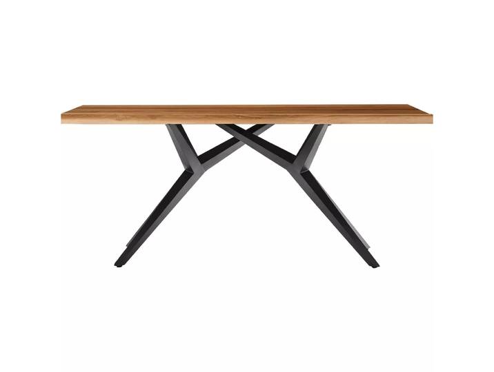 mutoni - Massivholztisch 240x100 - Teak natur - Metall antik, One Size, Braun