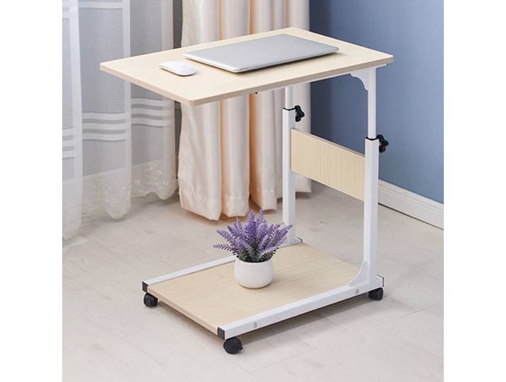 Table roulante de salon, chariot de beauté, table mobile, couleur blanc érable, pour rangement et organisation, meuble pour chambre et salon