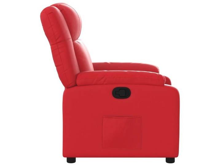 Confortable Fauteuil inclinable Chaise-sofa pour relax Rouge Similicuir__27362