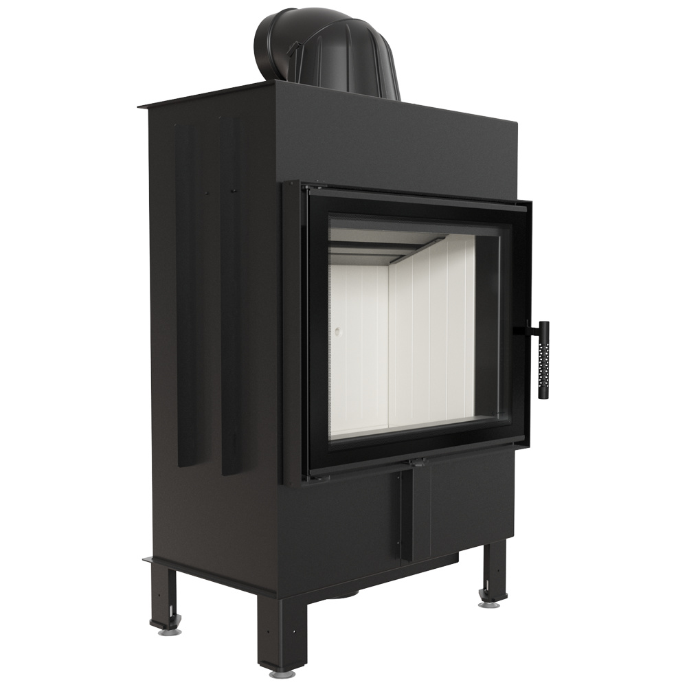 Kamineinsatz aus Stahl KRATKI LUCY 12 kW Ø 200