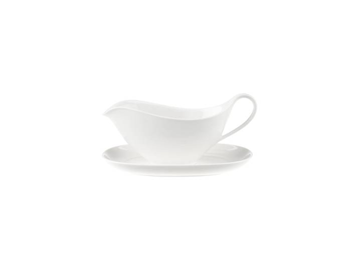 Sauciere VILLEROY & BOCH Sauciere mit Untertasse Anmut weiß , weiß, B:2cm H:2cm L:2cm T:2cm, Schüsseln, Sauciere, Spülmaschinenfest, Mikrowellensicher