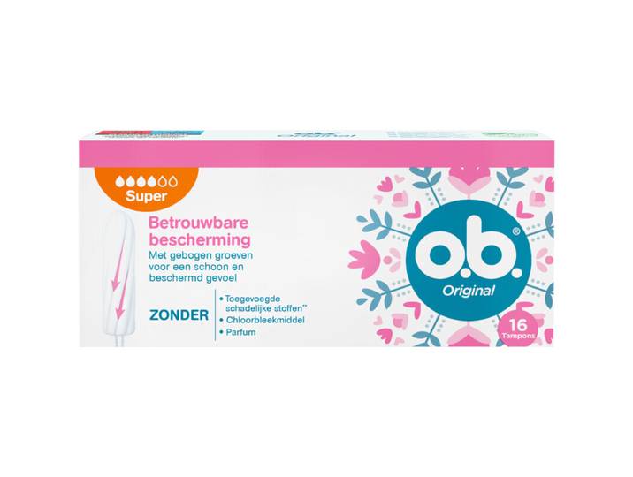 OB Tampons Original Super - betrouwbare bescherming - 16 stuks