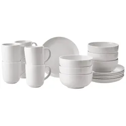 Novel Kaffeeset 18-tlg. Lilybet Weiß - B/H/T ca. 32.00x34.00x29.00