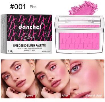 Inspired Finds RosyGlow Matte Blush Palette With Embossed Finish High Pigment Face Blush Powder For Natural Cheek Color pink