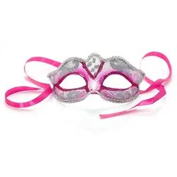 Maske "Venezia", pink/silber