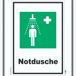 HB-Druck Notdusche Aufkleber A3 (297x420mm)