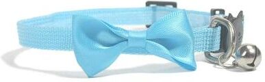 Uplift Essentials Adjustable Bow Bell Cat Collar Necklace sky Blue