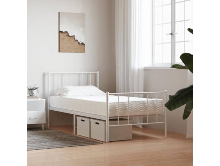 Schaumstoffmatratze Weiß 90x190 cm Härtegrad H2 H3 Strickstoff-Bezug, 3 Schichten, 22D PU-Schaumstoff, wendbar, Feuchtigkeitsregulierung, Luftzirkulation