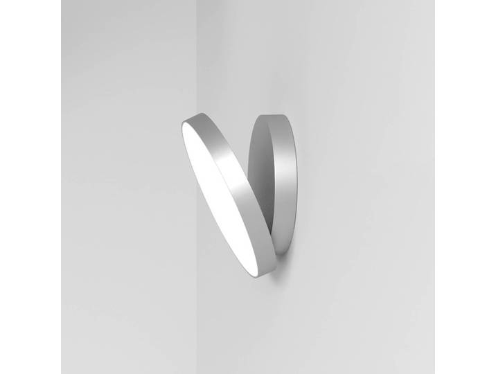 Rotaliana Designer Wandlampe Venere W1, alu / grau / zink, für Wohn- / Esszimmer, Aluminium, Design, Wandleuchte, Wandlampe Innen