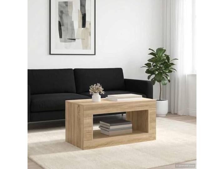 Couchtisch Sonoma-Eiche Moderner Wohnzimmertisch mit Großer Tischplatte Robuste Konstruktion, vielseitig einsetzbar, einfache Montage, elegantes Design