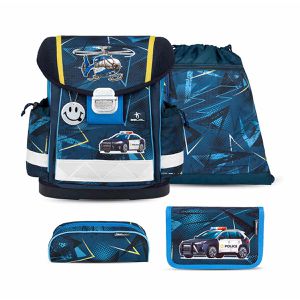 Belmil Schulranzen Classy, Police, 4-teilig, 1. - 3. Klasse, blau, für Jungen