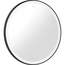 hansgrohe Xarita Lite S Spiegel, runde LED-Beleuchtung, 700x30x700mm, IR Sensor, Spiegelheizung, 54979670, Farbe: Mattschwarz