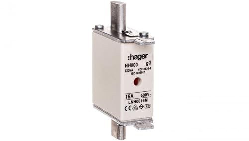 Hager LNH0016M NH zekering NH000 gG 500V 16A