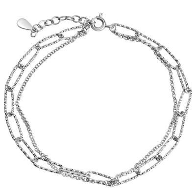 Armband CELESTA, silber (silbergrau), Armbänder, Damen, 18+3cm, Silber 925 (Sterlingsilber), glitzernd, Armband