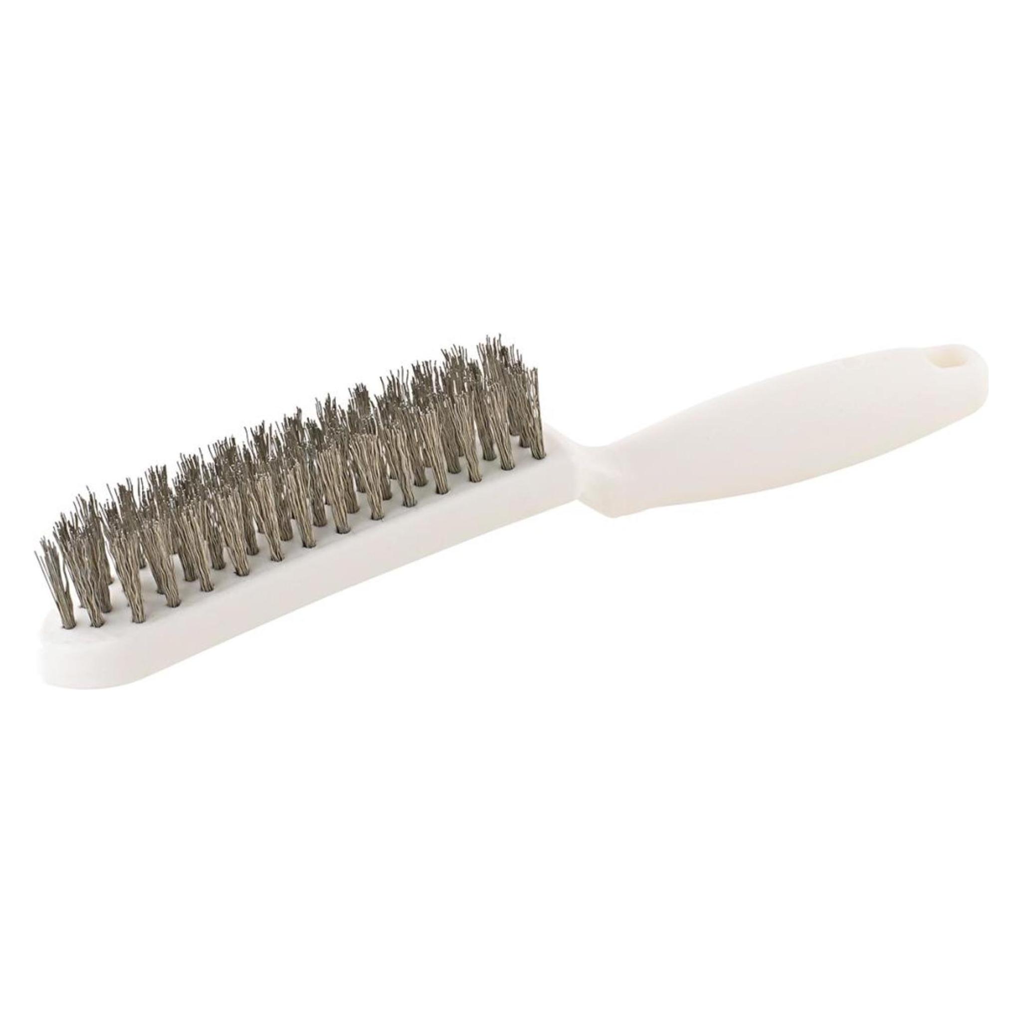 Lessmann Drahtbürste Länge 285 mm 0,35 mm VA-Stahldraht gewellt 4-reihig (185441)