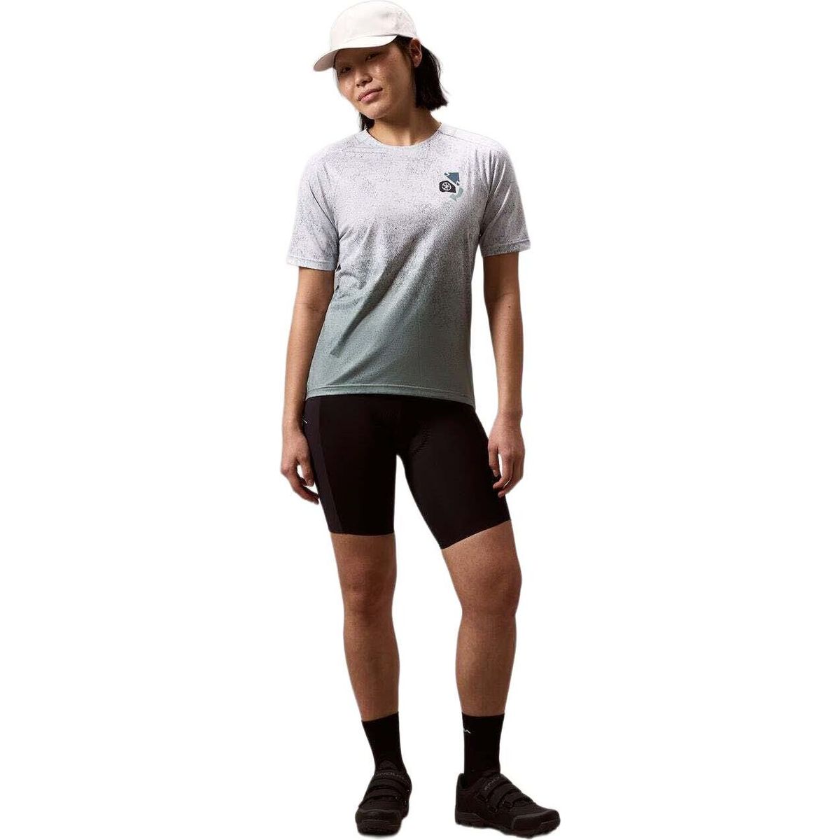 Endura Women's Singletrack Short Sleeve Print Tee aero blue S RE6269-S-aero-blue