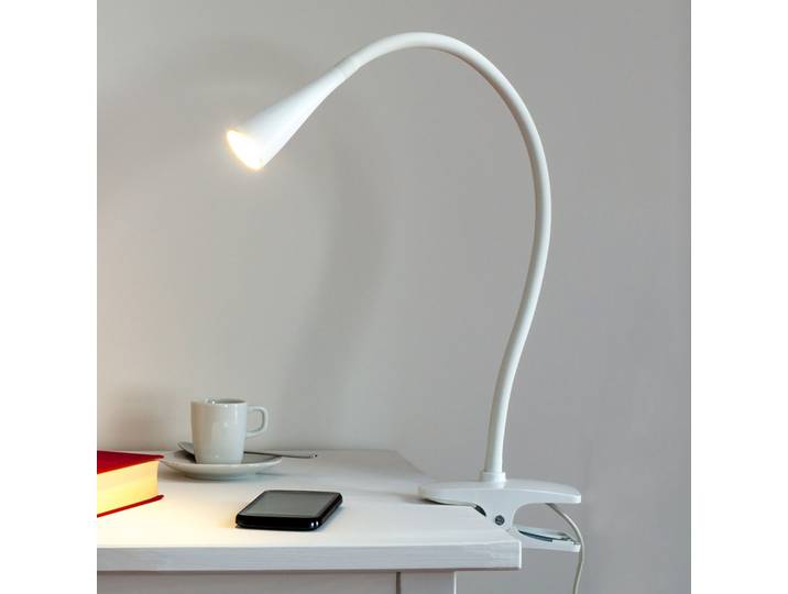 Baris LED Lampe à Clipser White - Lindby - Bureau / espaces de travail - Moderne - Métal - À ampoule unique