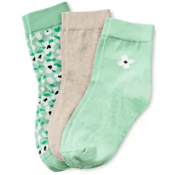 Tchibo - 3 Paar Socken - Damen - Gr. 35-38 - hellgrün