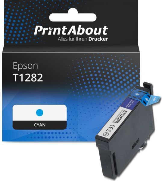 PrintAbout Druckerpatrone kompatibel mit Epson T1282 - Cyan