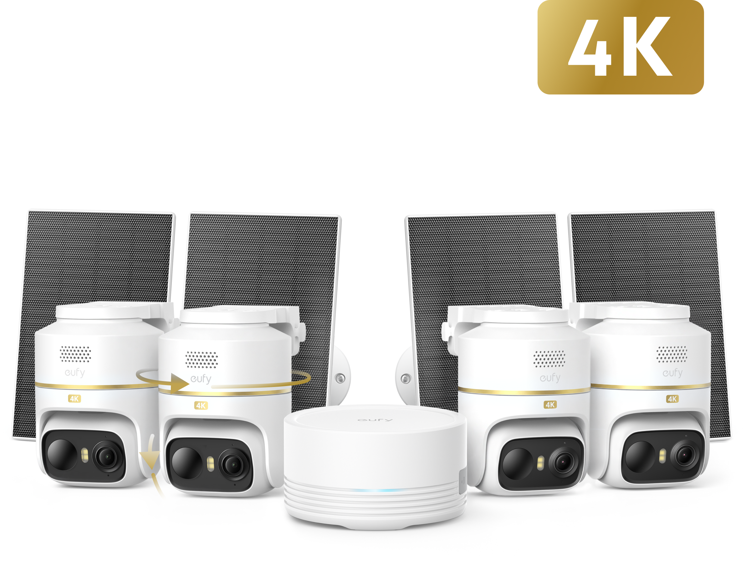Anker eufyCam C37 4K Edition kabellose Solar-Outdoor-Kamera (4-Kamera-Set)
