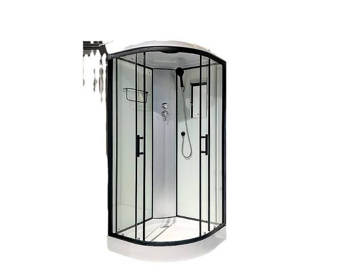 Salle de bain intégrée, salle de douche, petit appartement, salle de bain intégrée, cloison en verre