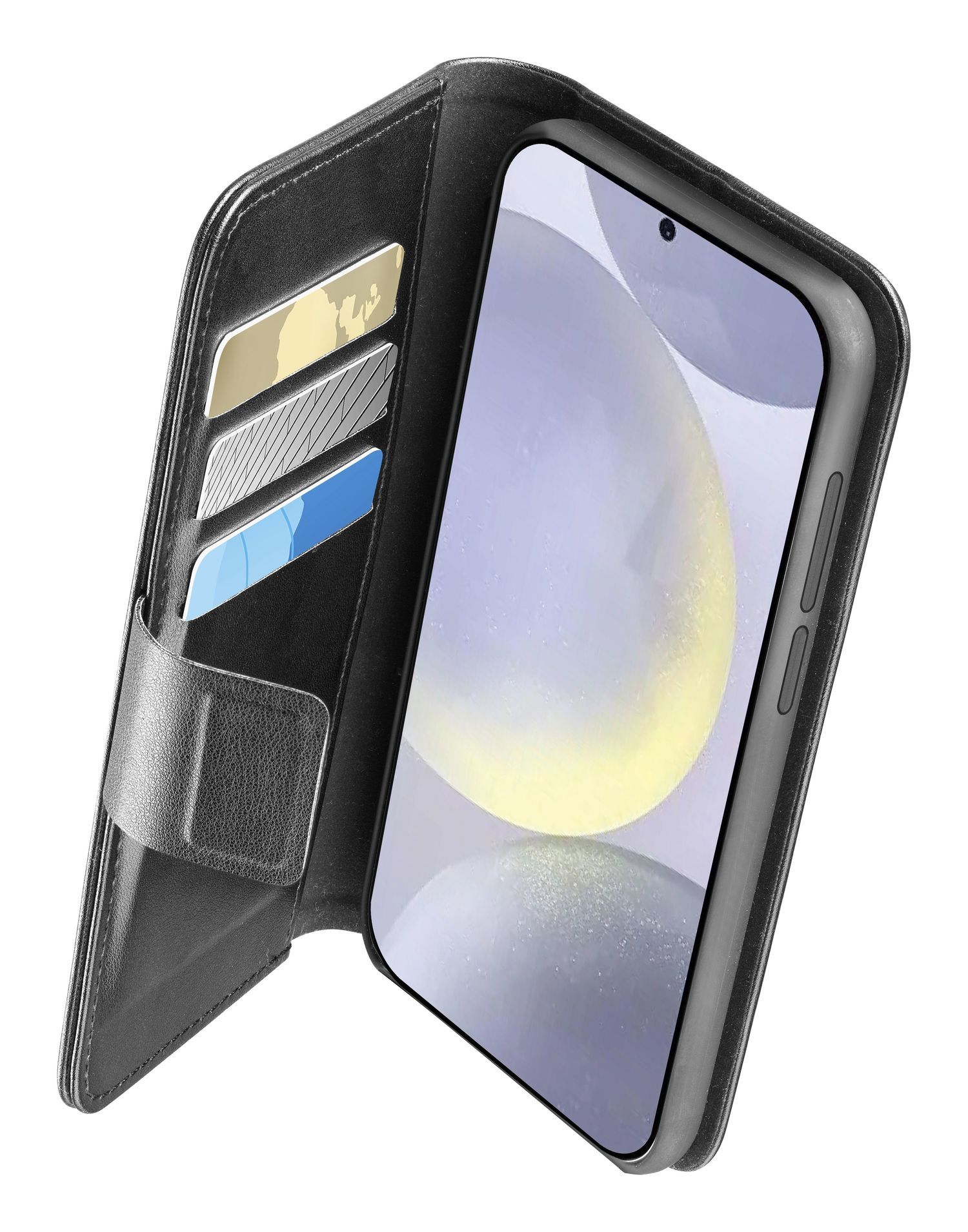 Cellular Line Book Folio für Samsung Galaxy S25 (Schwarz) BOOKAG2GALS25K