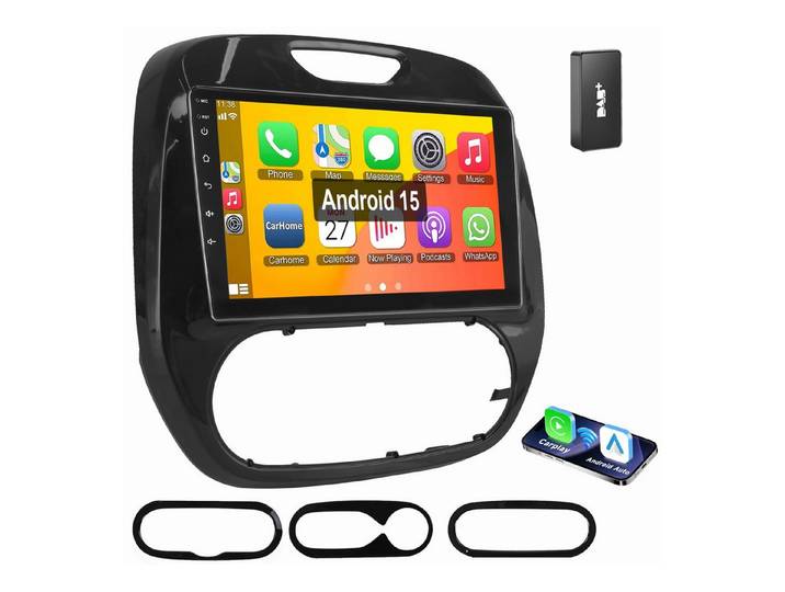 ESSGOO Für Renault Captur Kaptur 2013-2019 Android 15 Autoradio (RDS, Digitalradio (DAB), FM, AM, Carplay Android Auto GPS Navi WIFI BT)