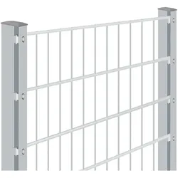 Doppelstabmattenzaun Rundum-sorglos-Paket Zink, Abdeckleiste, 1430 mm,7,5 m,8/6/8 mm,gerade