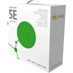 Solarix InstalaÄnÃ­ kabel CAT5E UTP PVC /box (UTP, CAT5e, 100 m), Netzwerkkabel
