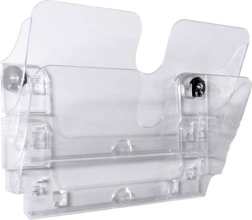 Durable Flexiplus 1709022060 Wand-Prospekthalter Schwarz Anzahl der Fächer 2 1St.