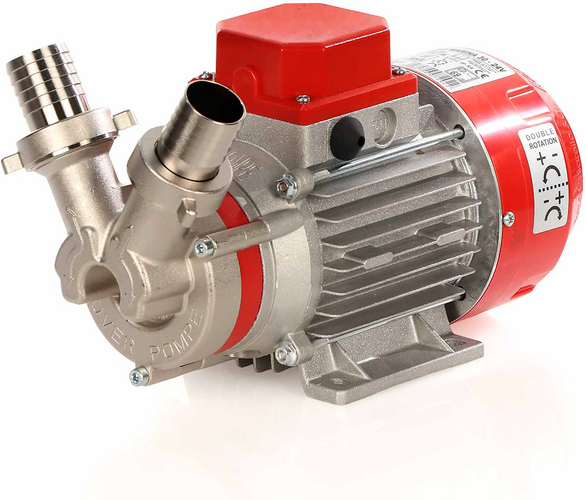 Rover Pompe Rover Novax Marina 30  Elektrische Umfüllpumpe aus oxidationsbeständiger Legierung  24 V