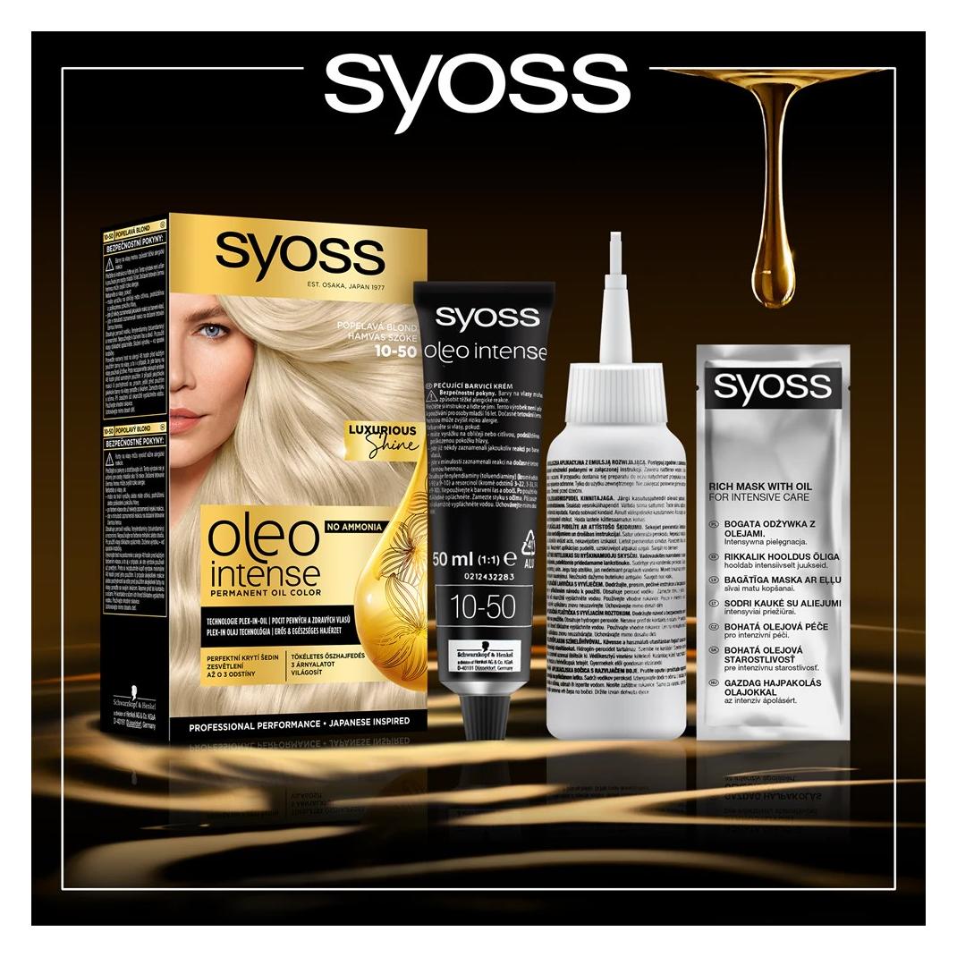 Syoss Oleo Intense Hair Dye 10-50 Ash For light hair (10-50 Aschblond) (140590)