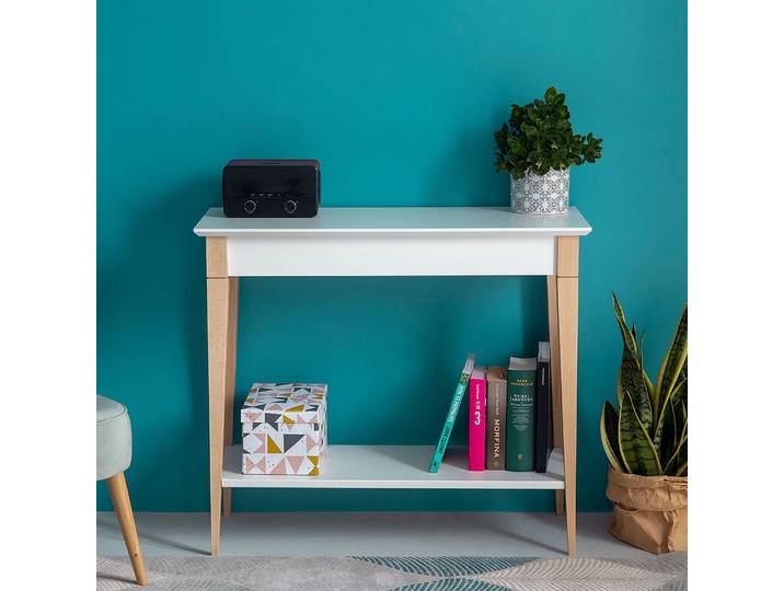 Konsolentisch 85cm Weiß/Weiß