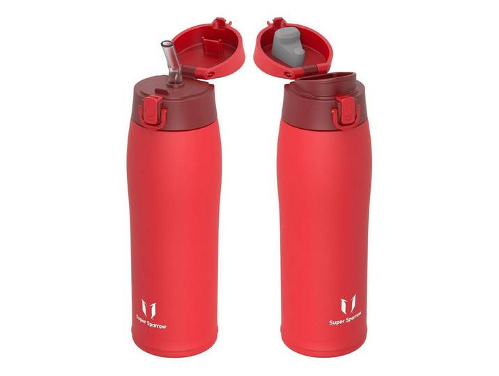 LuxusKollektion Thermoflasche Trinkflasche Edelstahl BPAFrei Thermobecher 500ml 750 ml M Ziegelrot