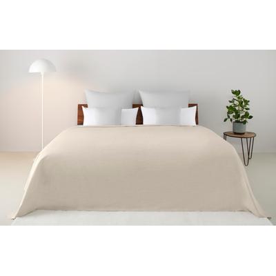 Tagesdecke OTTO HOME "Melli Tagesdecke, Überwurf im Landhausstil", beige (beige, meliert), B:140cm L:210cm, Baumwolle, Tagesdecken, leichter Bettüberwurf ohne Füllung, auch als Tischdecke verwendbar