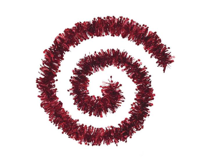 Guirlande étoiles laser 10 cm x 2 m 6 plis rouge