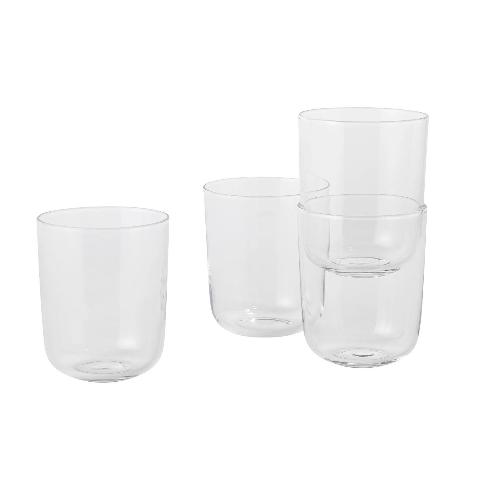 Muuto Corky glas hoog 4-pack helder