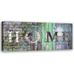 WANDBILD grüne wand home schriftzug