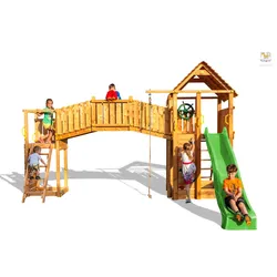 Fungoo Spielturm "Fortress TipTop Rainbow",teak,
