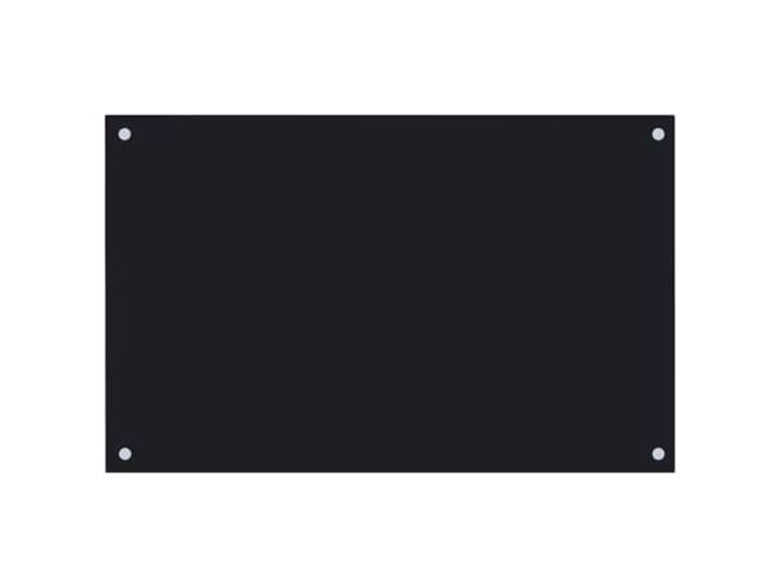 vidaXL Dosseret de Cuisine Carrelage Mural Décoration Protection Anti-éclaboussures Résistant aux Rayures Noir 80x50 cm Verre Trempé
