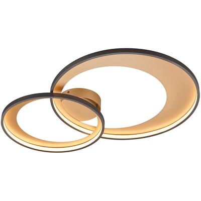 TRIO LEUCHTEN LED Deckenleuchte "Granada", gold (schwarz, goldfarben), 1, H: 9cm, 1 Stk., Leuchten, LED Deckenlampe, Switch Dimmer, LED Deckenleuchte