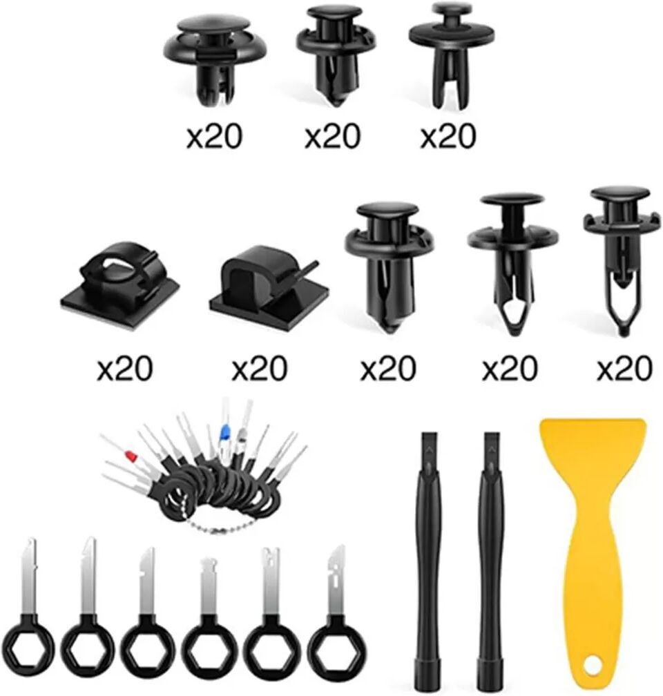 INF 200-teiliges Auto-Verkleidungsentfernungswerkzeug-Set – Nylon-Hebelwerkzeuge für Auto-Innenraum-, Audio- und