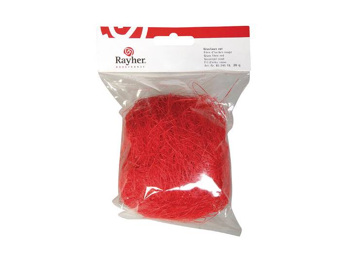 Rayher Grasfaser Rot 20 g